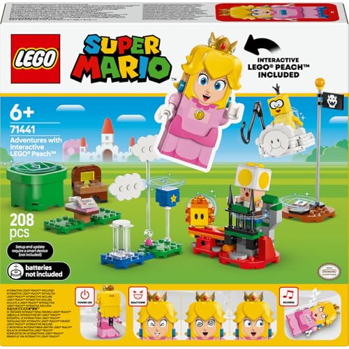 LEGO Super Mario İnteraktif LEGO Peach ile Maceralar 71441 - - 6 Yaş ve Üzeri Çocuklar için Koleksiyonluk Yaratıcı Oyuncak Yapım Seti (208 Parça)