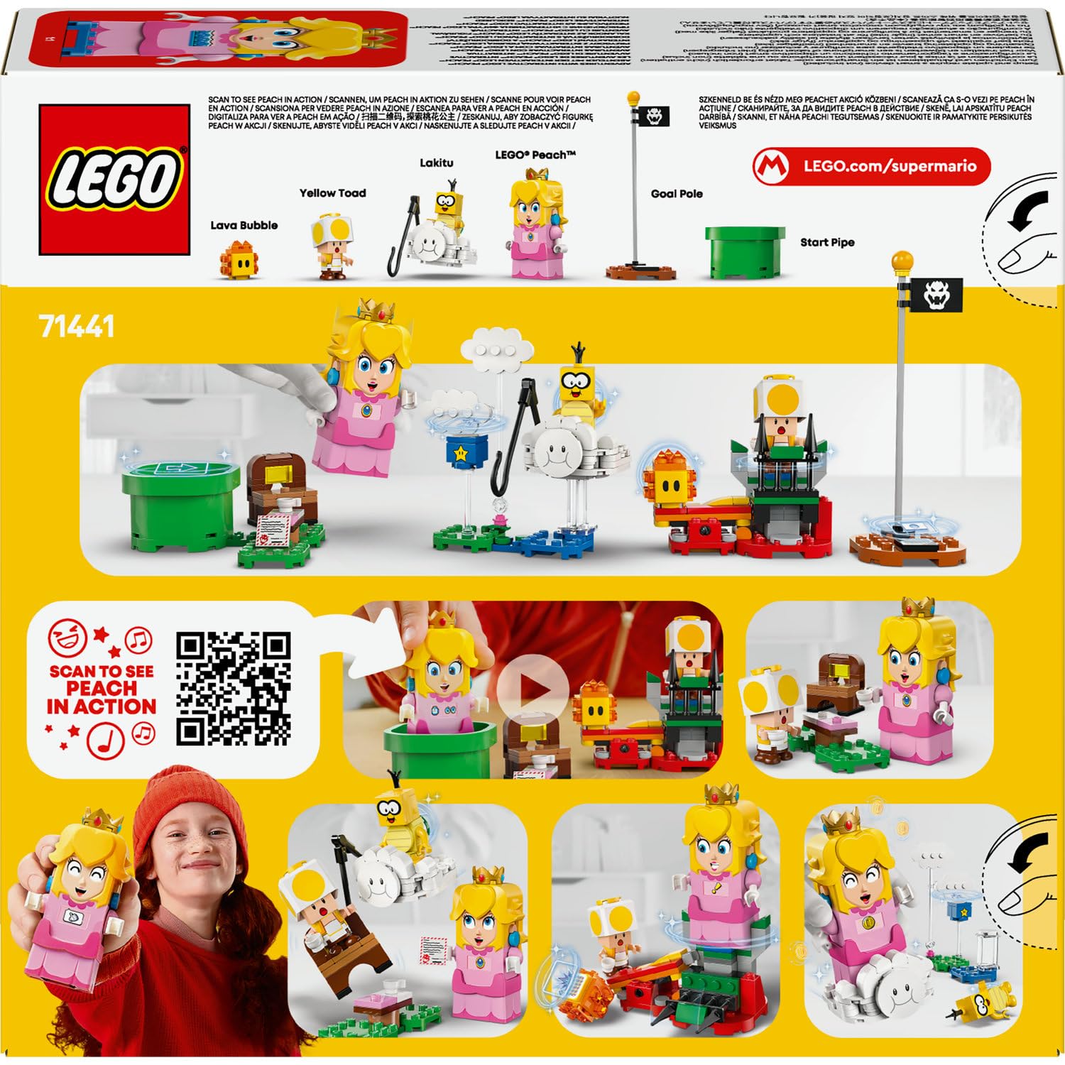 LEGO Super Mario İnteraktif LEGO Peach ile Maceralar 71441 - - 6 Yaş ve Üzeri Çocuklar için Koleksiyonluk Yaratıcı Oyuncak Yapım Seti (208 Parça)