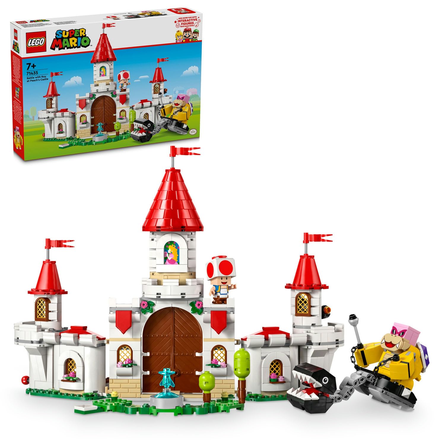 LEGO Super Mario Peach’in Kalesinde Roy ile Savaş 71435-7 Yaş ve Üzeri Çocuklar için Nintendo Karakteri İçeren Yaratıcı Oyuncak Yapım Seti (738 Parça)