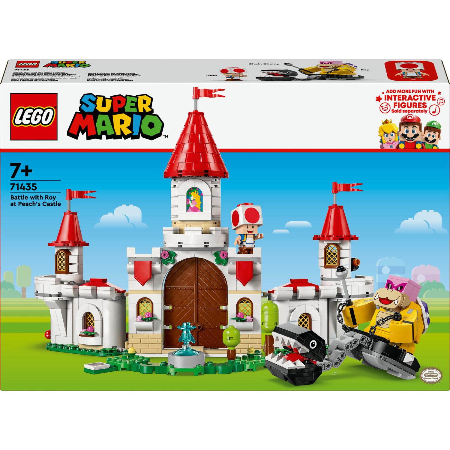 LEGO Super Mario Peach’in Kalesinde Roy ile Savaş 71435-7 Yaş ve Üzeri Çocuklar için Nintendo Karakteri İçeren Yaratıcı Oyuncak Yapım Seti (738 Parça)