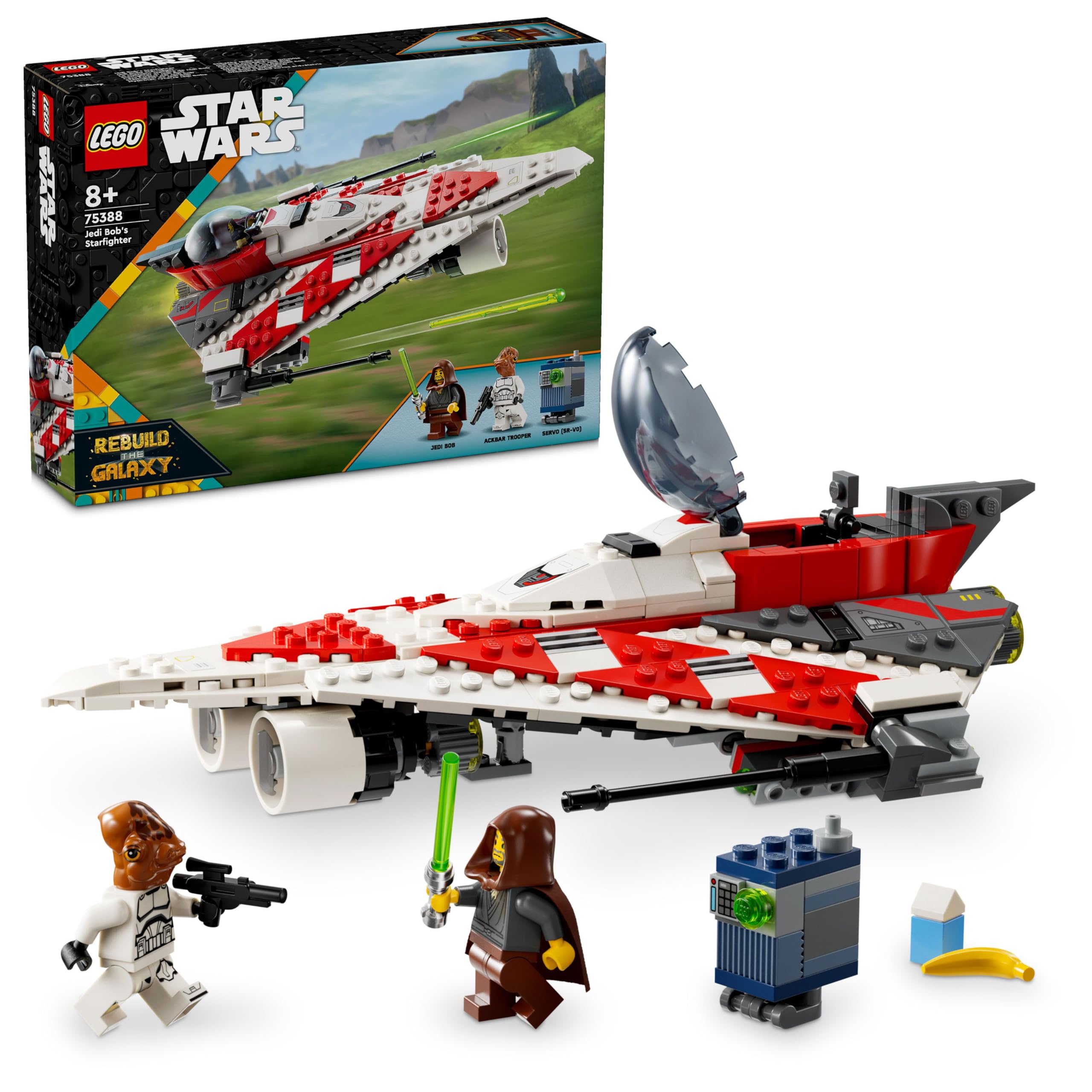 LEGO Star Wars Jedi Bob’un Starfighter’ı 75388-8 Yaş ve Üzeri Star Wars Sevenler İçin İnşa Edilebilen Oyuncak Starship Yapım Seti (305 Parça)