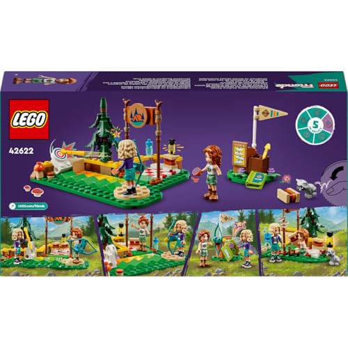 LEGO Friends Macera Kampı Okçuluk Alanı 42622-6 Yaş ve Üzeri Çocuklar için Autumn ve Nova Minifigürü İçeren Yaratıcı Oyuncak Yapım Seti (157 Parça)