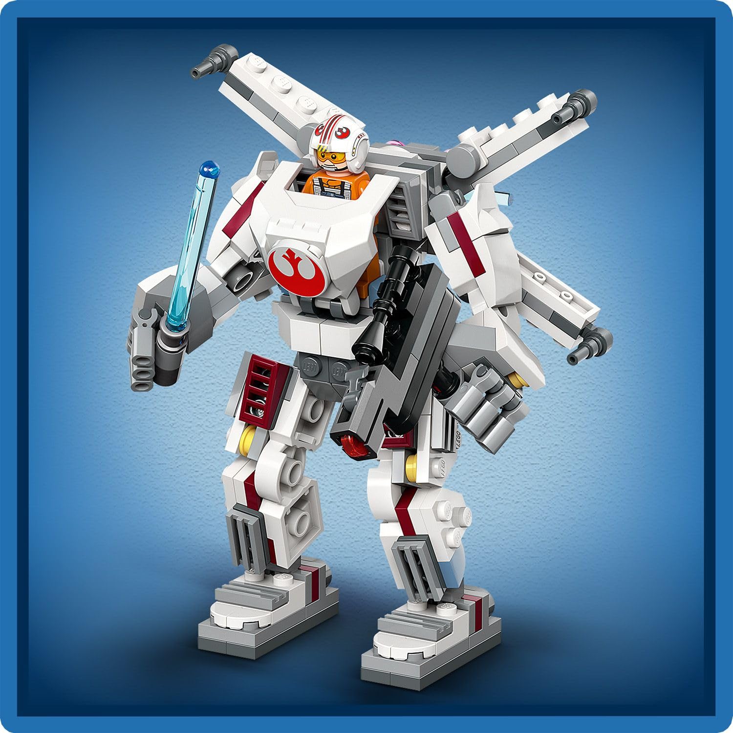 LEGO Star Wars Luke Skywalker X–Wing Robotu 75390 – 6 Yaş ve Üzeri Çocuklar için Hediye Fikri, Işın Kılıcı ve Blaster Silahıyla Birlikte Minifigür İçeren Yaratıcı Oyuncak Yapım Seti (195 Parça)