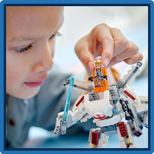 LEGO Star Wars Luke Skywalker X–Wing Robotu 75390 – 6 Yaş ve Üzeri Çocuklar için Hediye Fikri, Işın Kılıcı ve Blaster Silahıyla Birlikte Minifigür İçeren Yaratıcı Oyuncak Yapım Seti (195 Parça)