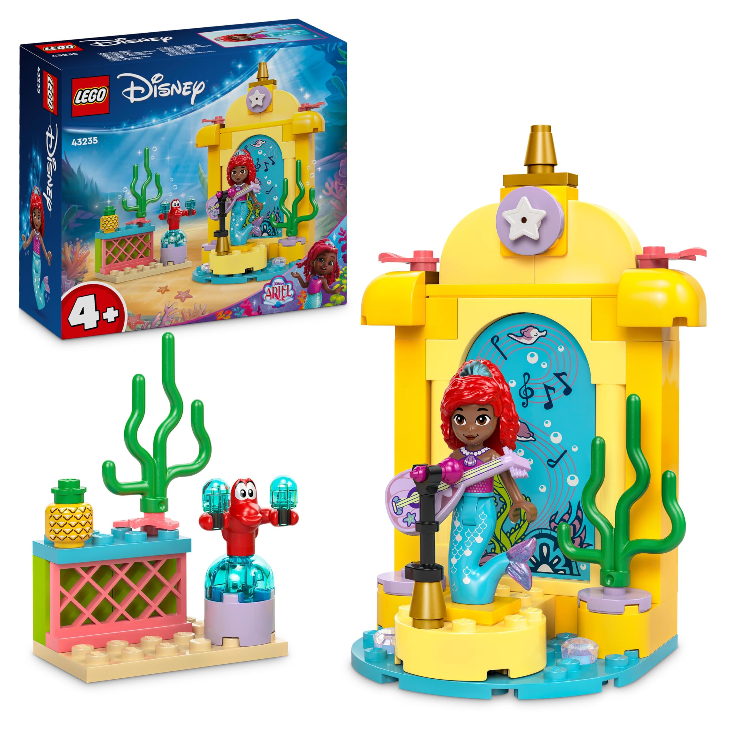 LEGO Disney Princess Ariel’in Müzik Sahnesi 43235 – 4 Yaş ve Üzeri Prenses Seven Çocuklar için Yaratıcı Oyuncak Yapım Seti (60 Parça)