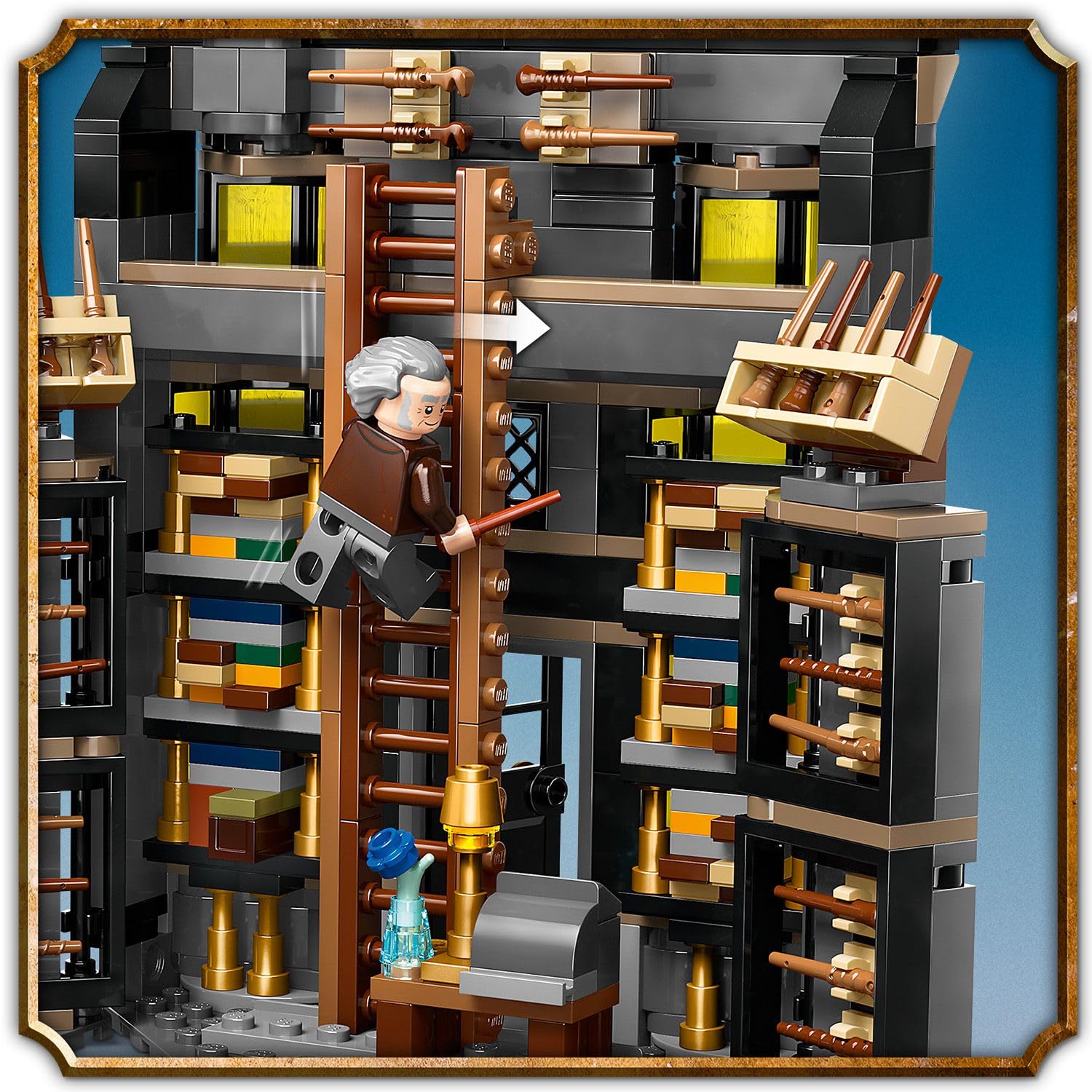 LEGO Harry Potter Ollivanders ve Madam Malkin'in Cübbe Dükkanı 76439-8 Yaş ve Üzeri Çocuklar için Diagon Yolu Oyuncak Mağazası Modeli Yapım Seti (744 Parça)