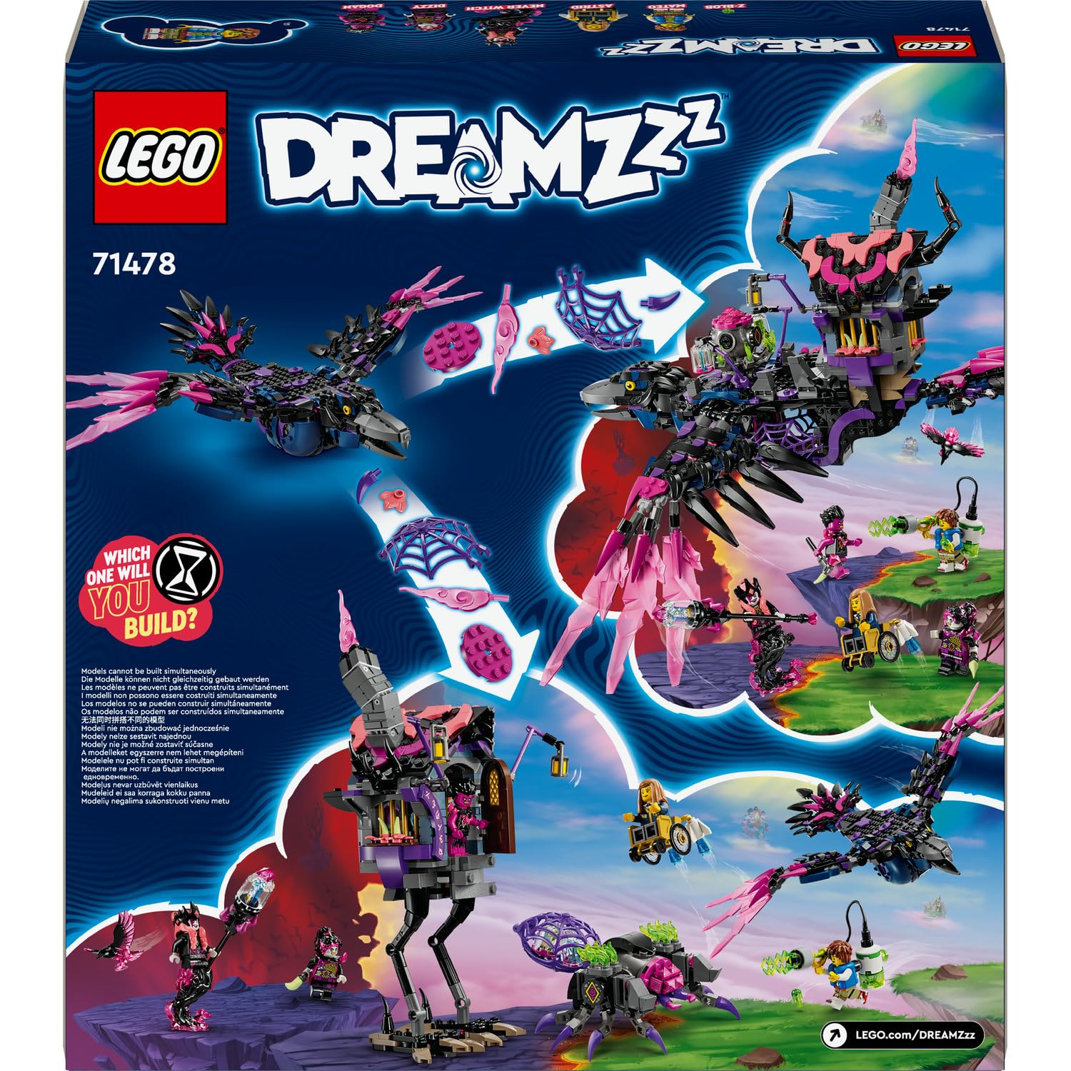 LEGO DREAMZzz Never Cadısı’nın Gece Yarısı Kuzgunu 71478 – 9 Yaş ve Üzeri İçin Fantastik Yaratık Figürleri İçeren Yaratıcı Oyuncak Yapım Seti (1203 Parça)