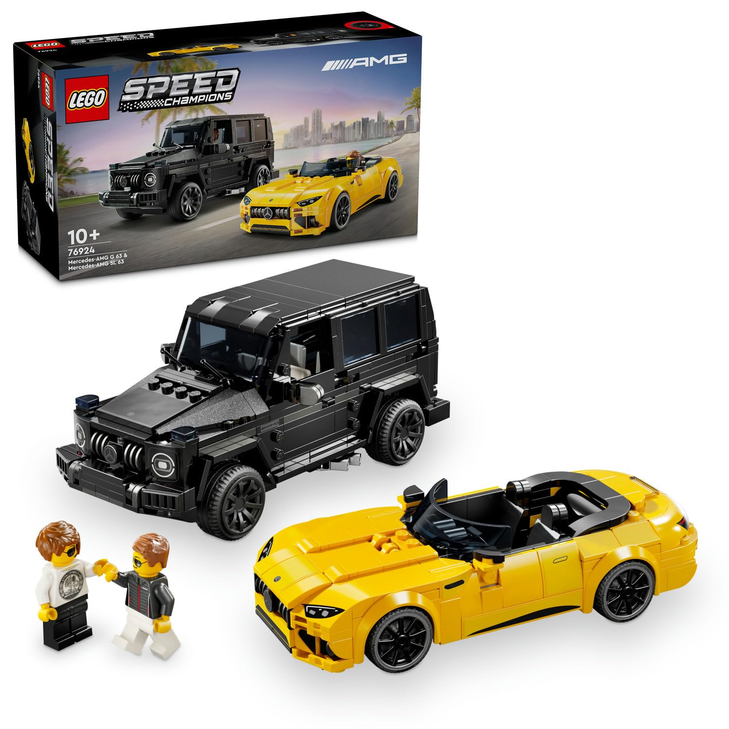 LEGO Speed Champions Mercedes-AMG G 63 ve Mercedes-AMG SL 63 76924 – 10 Yaş ve Üzeri Araç Tutkunu Kız ve Erkek Çocukları için 2 Model İçeren Oyuncak Yapım Seti, Doğum Günü Hediyesi Fikri (808 Parça)