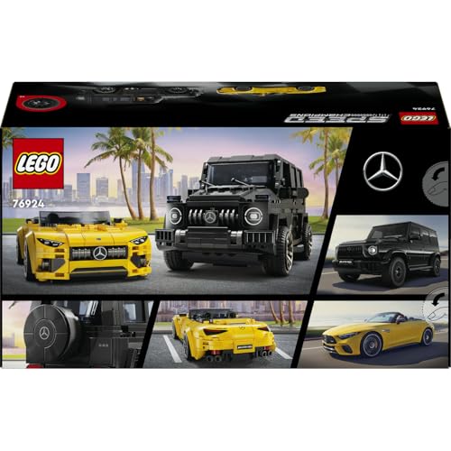 LEGO Speed Champions Mercedes-AMG G 63 ve Mercedes-AMG SL 63 76924 – 10 Yaş ve Üzeri Araç Tutkunu Kız ve Erkek Çocukları için 2 Model İçeren Oyuncak Yapım Seti, Doğum Günü Hediyesi Fikri (808 Parça)