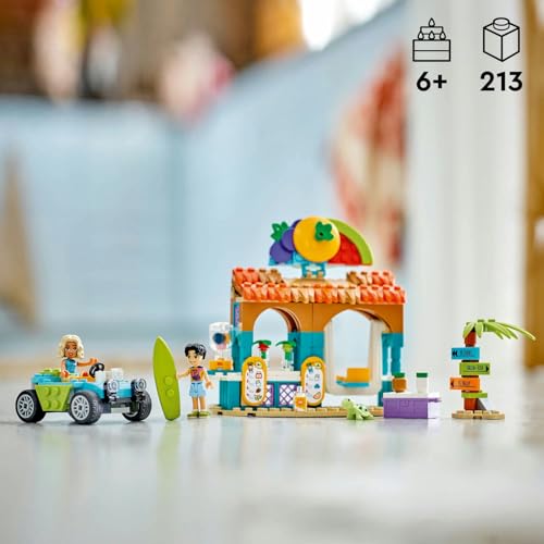 LEGO Friends Meyveli İçecek Plaj Standı 42625-6 Yaş ve Üzeri Çocuklar için Kaplumbağa Figürü İçeren Yaratıcı Oyuncak Yapım Seti (213 Parça)