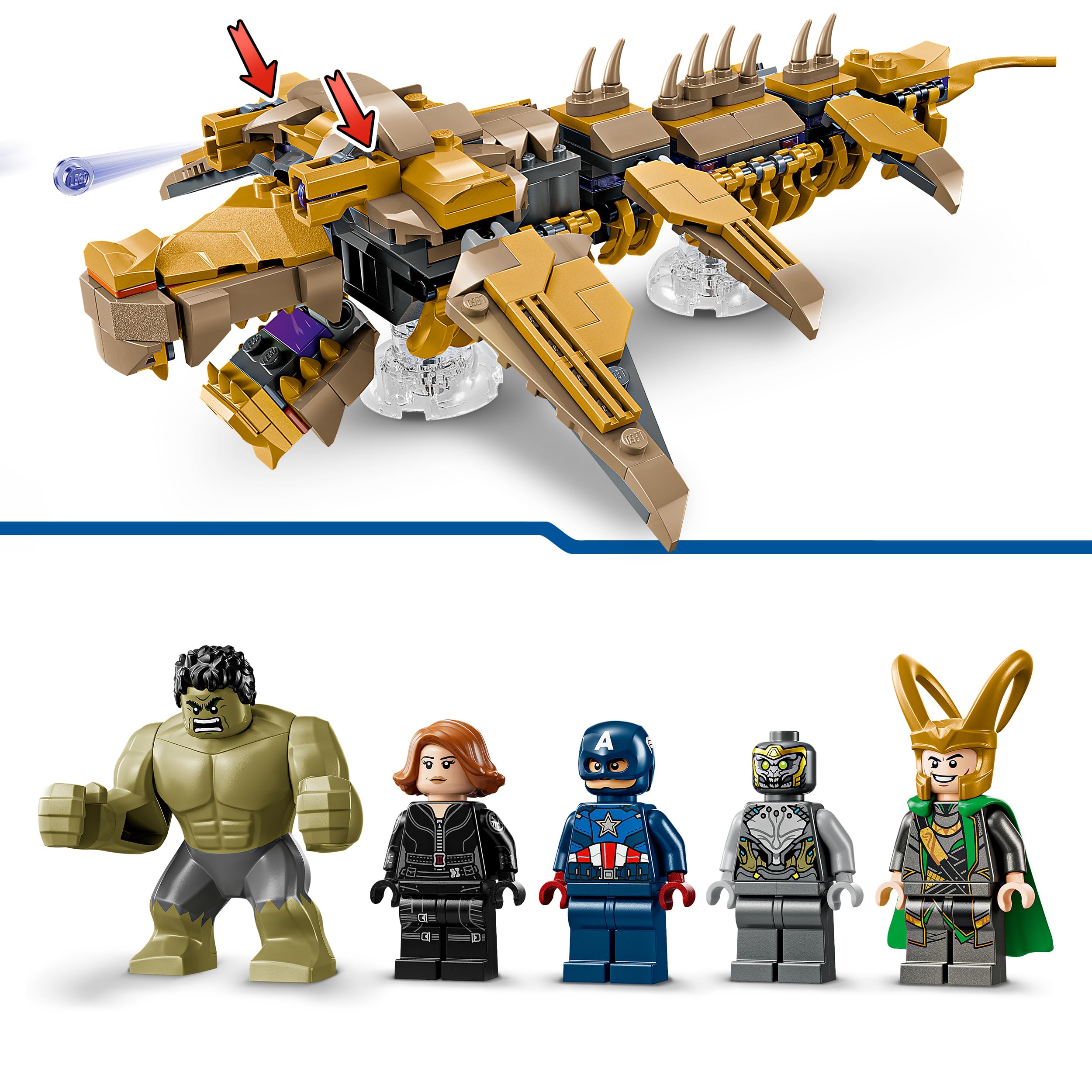 LEGO | Marvel Avengers, Leviathan’a Karşı 76290-7 Yaş ve Üzeri Süper Kahraman Sevenler İçin Yaratıcı Oyuncak Yapım Seti (347 Parça)