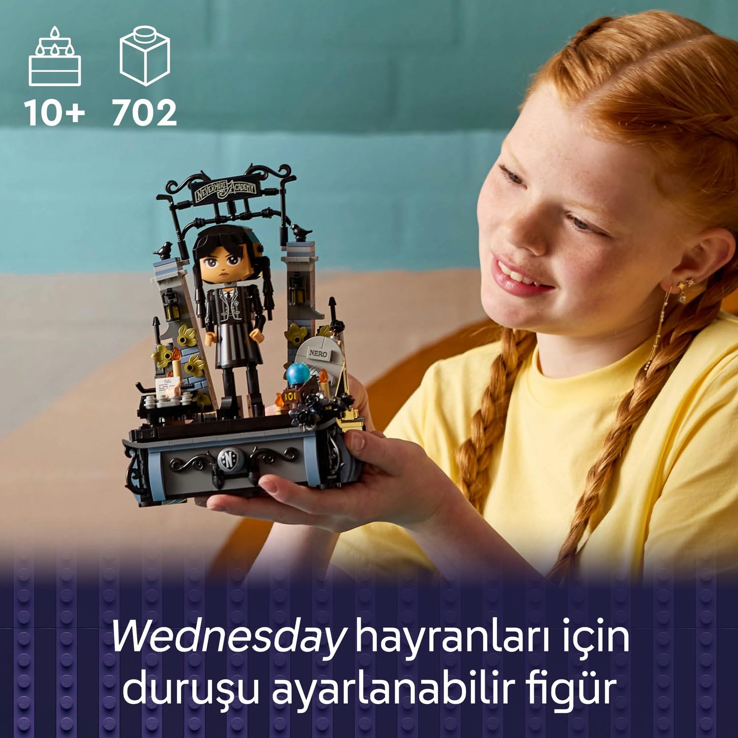 LEGO Wednesday: Wednesday Addams Figürü 76780 – 10 Yaş ve Üzeri Çocuklar için Koleksiyonluk Oyuncak Yapım Seti (702 Parça)