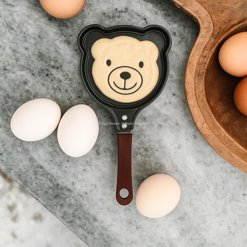 Busstier Hayvan Figürlü Pankek ve Omlet Tavası, Çocuklar İçin Eğlenceli Mutfak Aleti, Yapışmaz Kaplama, Kolay Temizlenebilir