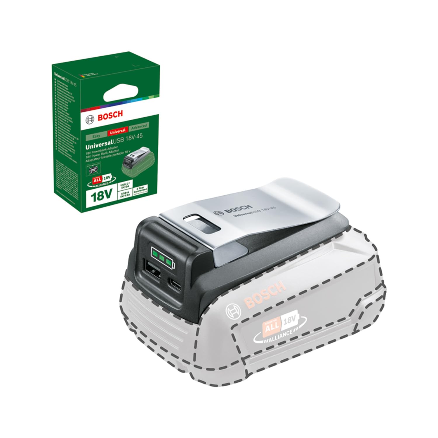 Bosch UniversalUSB 18V-45 Şarj Cihazı