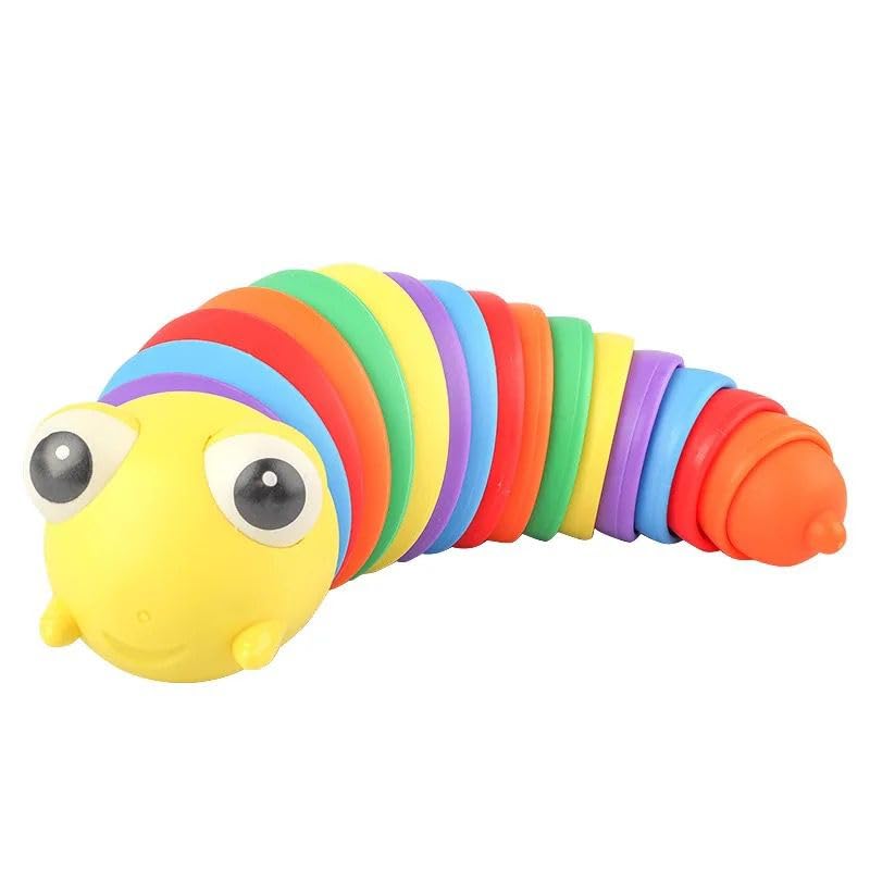 emey e-ticaret Eğlenceli Emekleme,Eklemli Esnek Tırtıl Duyusal Stres Giderici Esnek El Oyuncağı İnteraktif Bebek Ve Çocuk Oyuncağı