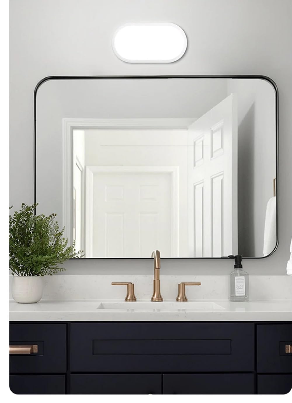 Aydos 20W Oval Beyaz LED Nemliyer Armatür – IP65 Su Geçirmez Tavan/Duvar Lambası, 6500K Beyaz Işık, 2000 Lümen, 27x16.7 cm, İç ve Dış Mekan Kullanıma Uygun, Banyo Balkon Bahçe Aydınlatması