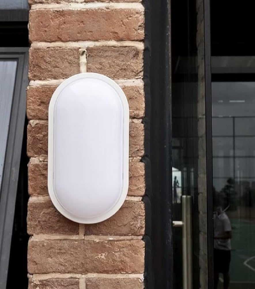 Aydos 20W Oval Beyaz LED Nemliyer Armatür – IP65 Su Geçirmez Tavan/Duvar Lambası, 6500K Beyaz Işık, 2000 Lümen, 27x16.7 cm, İç ve Dış Mekan Kullanıma Uygun, Banyo Balkon Bahçe Aydınlatması