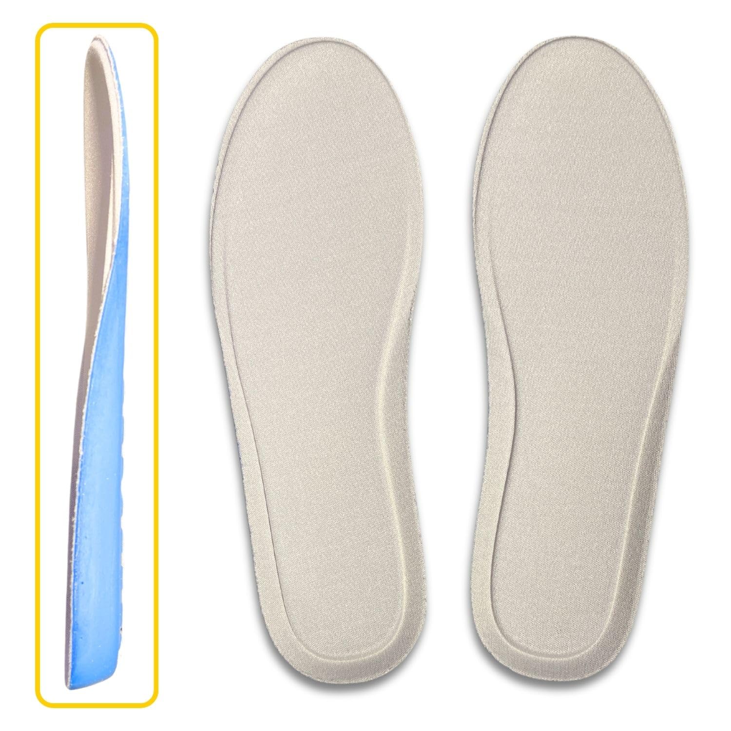 Memory Foam Ortopedik Ayakkabı Tabanlık, Visco Konfor Rahat Spor Ayakkabı Tabanı, Erkek, Kadın (Gri, 38)