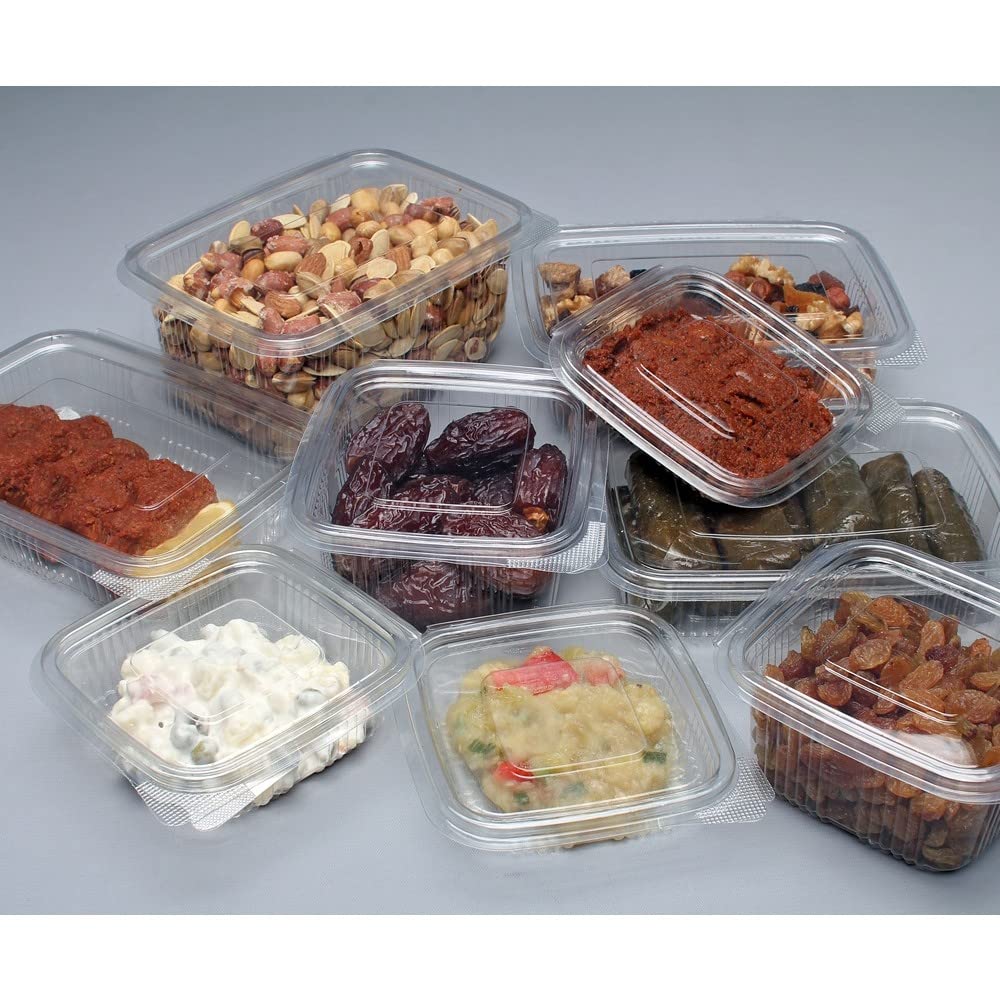 Kalbi Ticaret Plastik Saklama Kabı 500 gr 25 Adet Plastik Kapaklı Kase Sızdırmaz Kap Şeffaf Kullan A