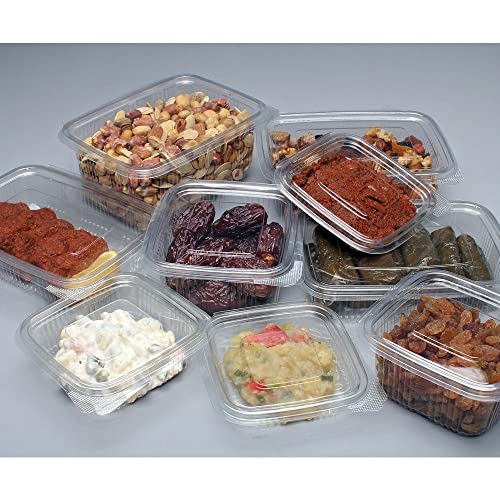 Kalbi Ticaret Plastik Saklama Kabı 500 gr 25 Adet Plastik Kapaklı Kase Sızdırmaz Kap Şeffaf Kullan A