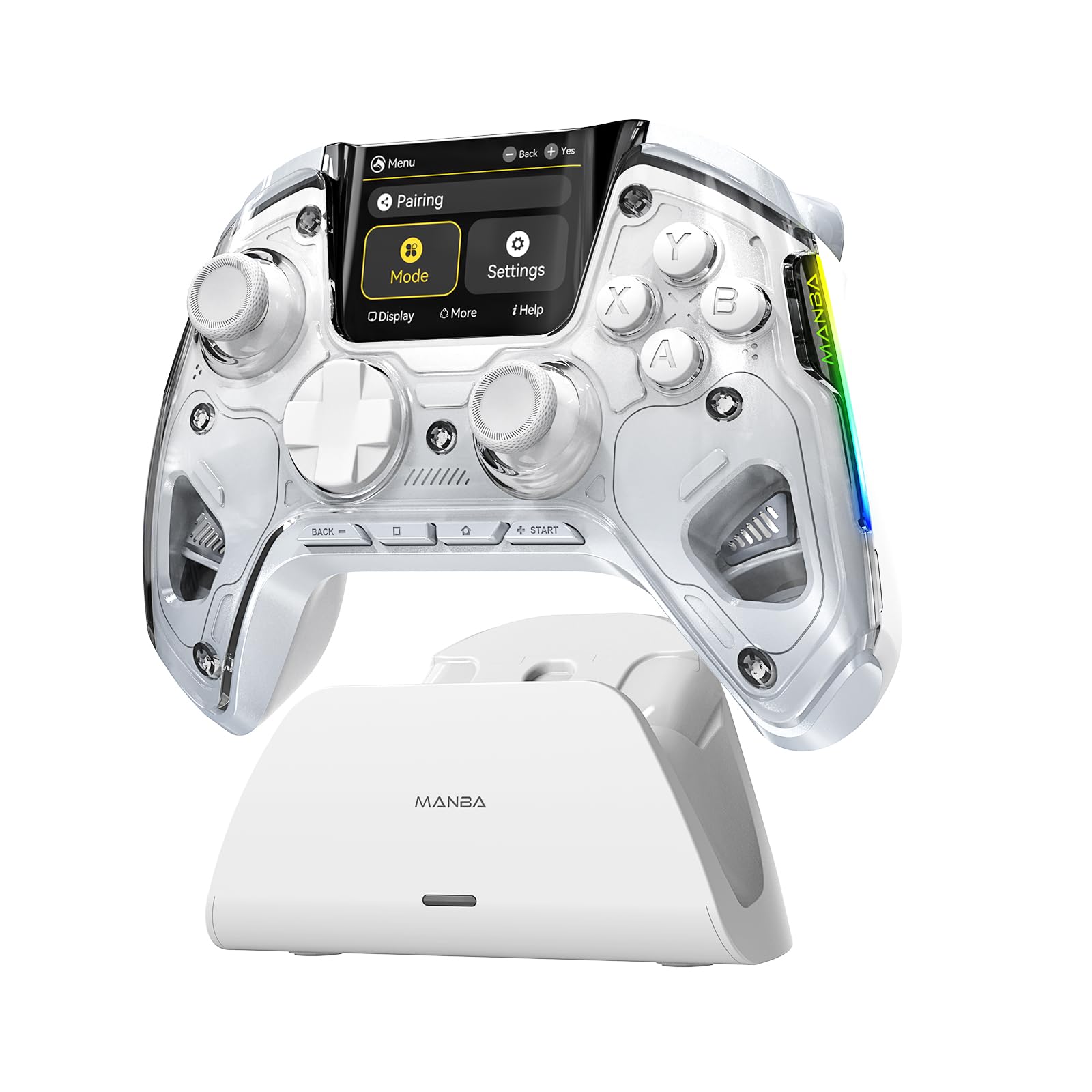ManbaOne Interactive Screen Wireless Gaming Controller for PC/Switch/Switch 2/iOS/Android,Hall Effec