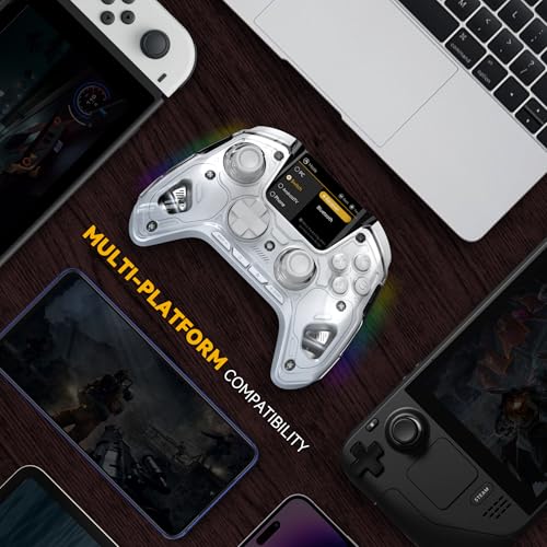 ManbaOne Interactive Screen Wireless Gaming Controller for PC/Switch/Switch 2/iOS/Android,Hall Effec