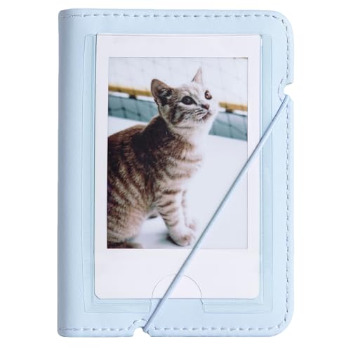 Instax mini 12 Lila Fotoğraf Makinesi-10'lu Film-Mini Albüm ve Deri Kılıf Seti (Mavi)
