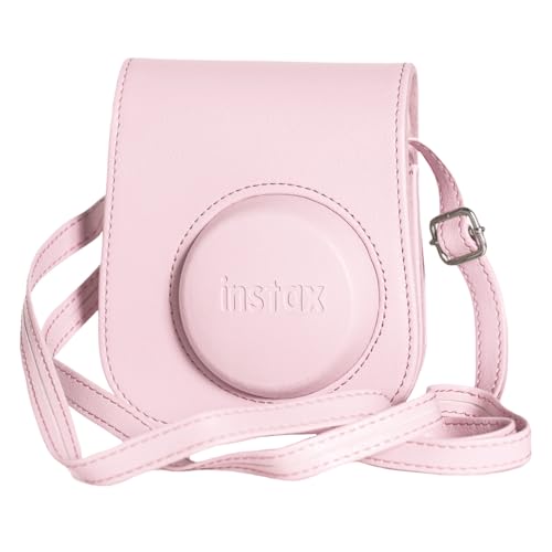Instax mini 12 Fotoğraf Makinesi-10'lu Film-Mini Albüm ve Deri Kılıf Seti (Pembe)