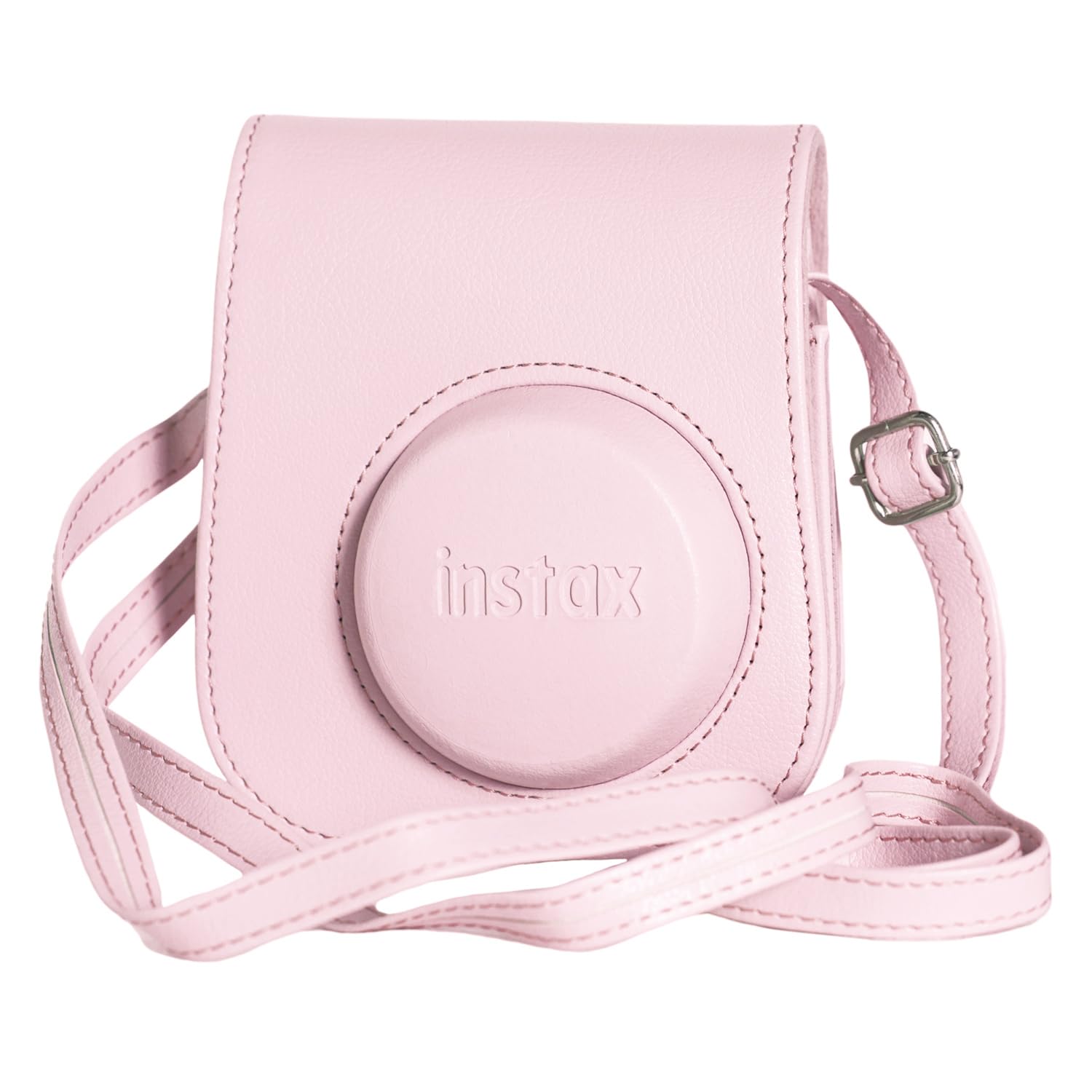 Instax mini 12 Fotoğraf Makinesi-10'lu Film-Mini Albüm ve Deri Kılıf Seti (Pembe)