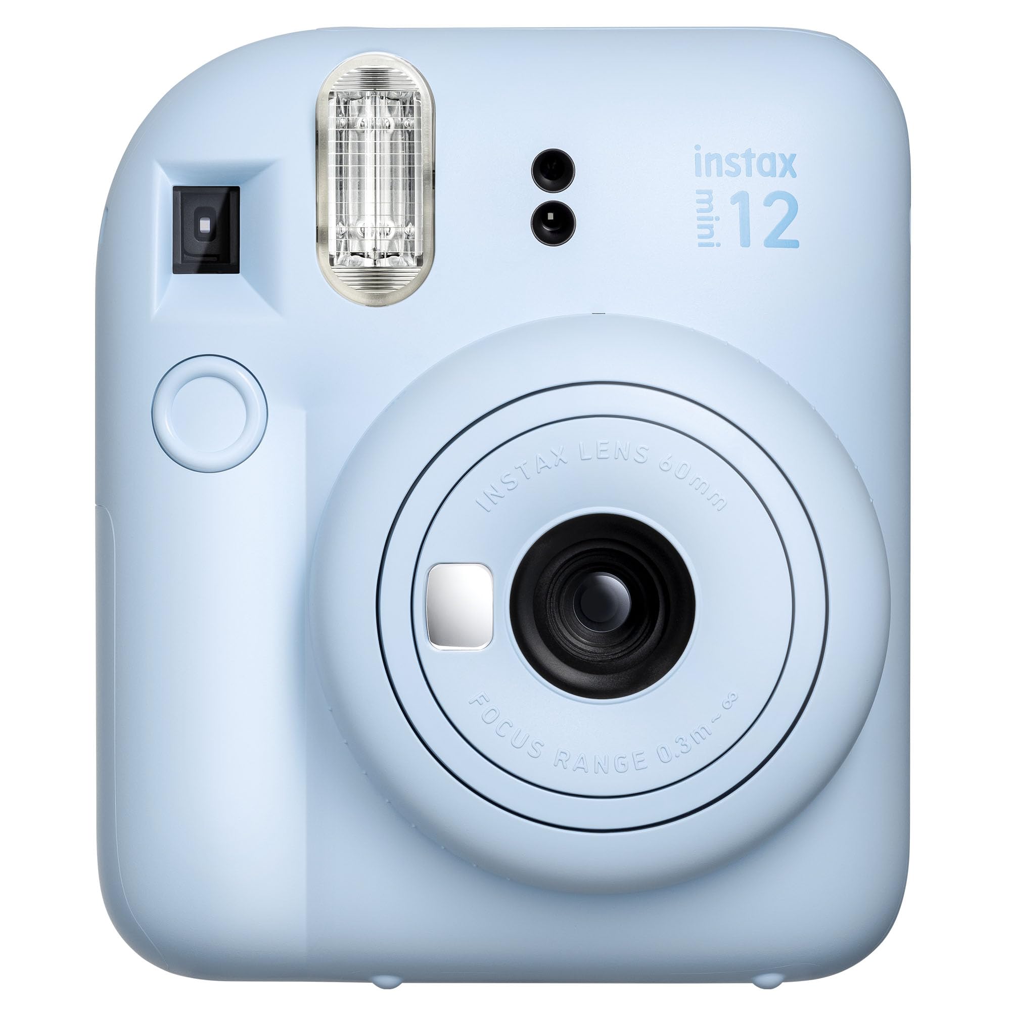 Instax mini 12 Fotoğraf Makinesi 10'lu Film Kare Albüm ve Deri Kılıf Bundle Box (Mavi)