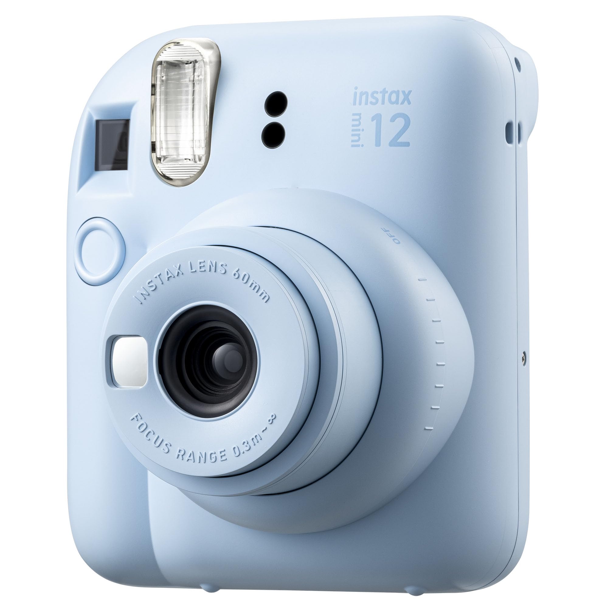 Instax mini 12 Fotoğraf Makinesi 10'lu Film Kare Albüm ve Deri Kılıf Bundle Box (Mavi)