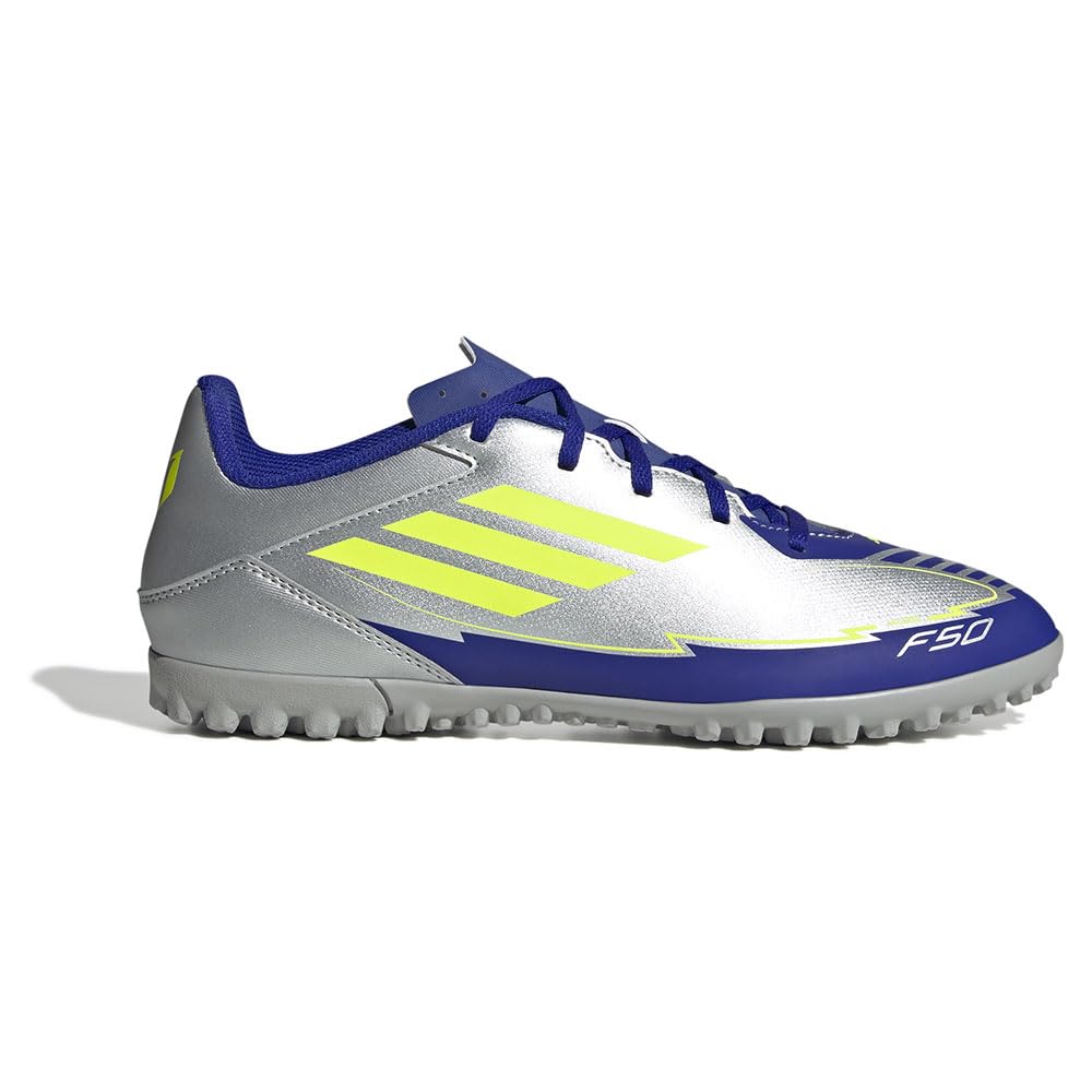 adidas Unisex Yetişkin F50 CLUB TF MESSI Futbol Ayakkabısı (Halı Saha) SILVMT/SYELLO/LUCBLU 41 1/3
