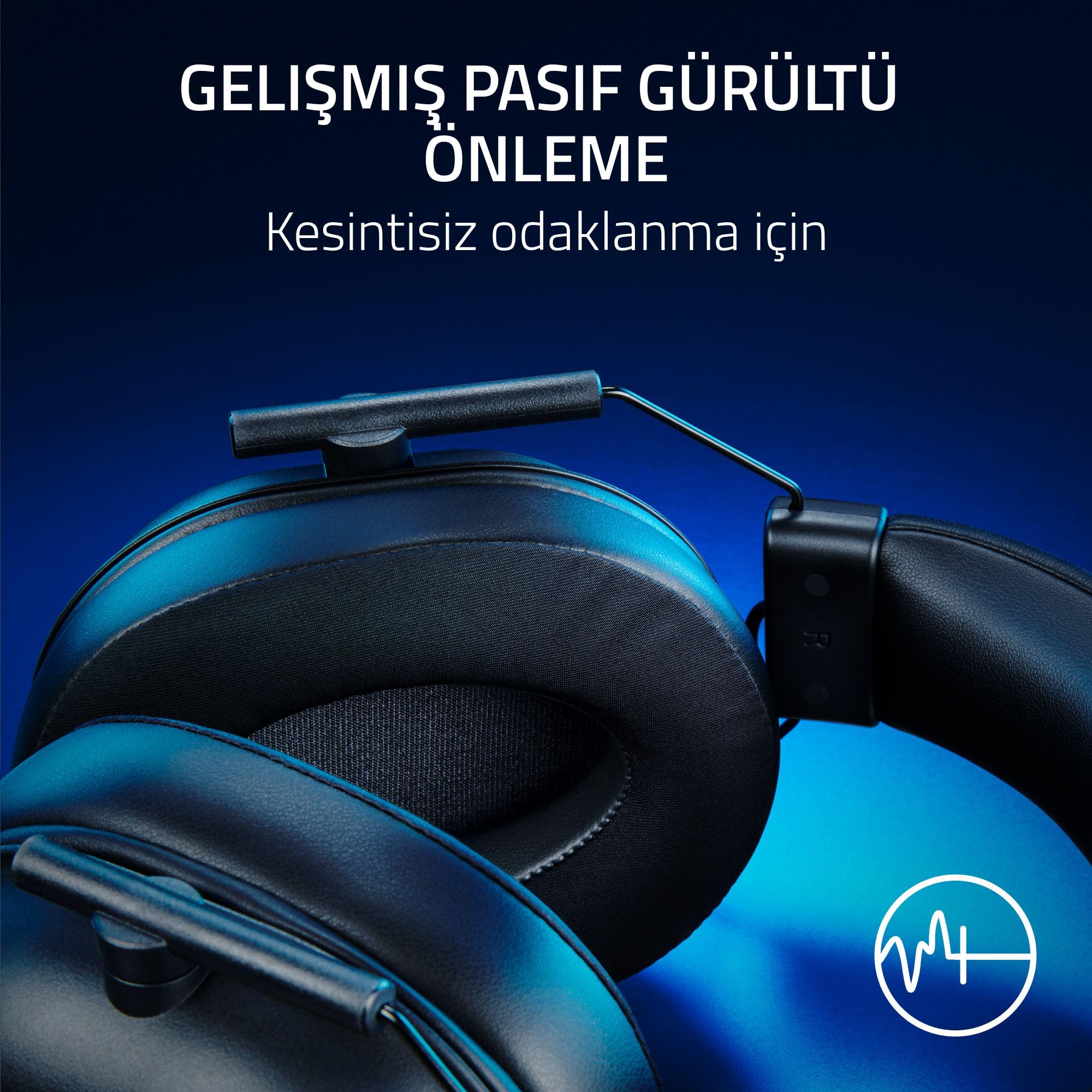 Razer Blackshark V2 X (PlayStation) - PlayStation konsolu için Kablolu e-spor Kulaklık (240g, kardioid mikrofon, 50mm sürücüler, pasif gürültü engelleme, 3,5mm konektör) Siyah