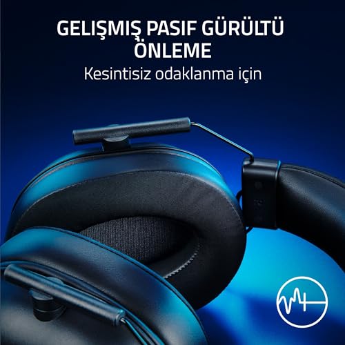 Razer Blackshark V2 X (PlayStation) - PlayStation konsolu için Kablolu e-spor Kulaklık (240g, kardioid mikrofon, 50mm sürücüler, pasif gürültü engelleme, 3,5mm konektör) Siyah