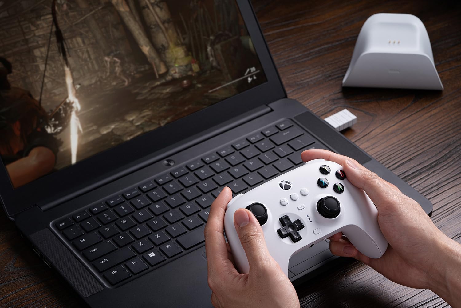 8Bitdo Ultimate 3-Mode Controller, Hall Effect Joysticks, Pro Back Buttons, Wired Only for Xbox Series X|S & Xbox One, Compatibility with Apple, Windows & Android, Officially Licensed (White)