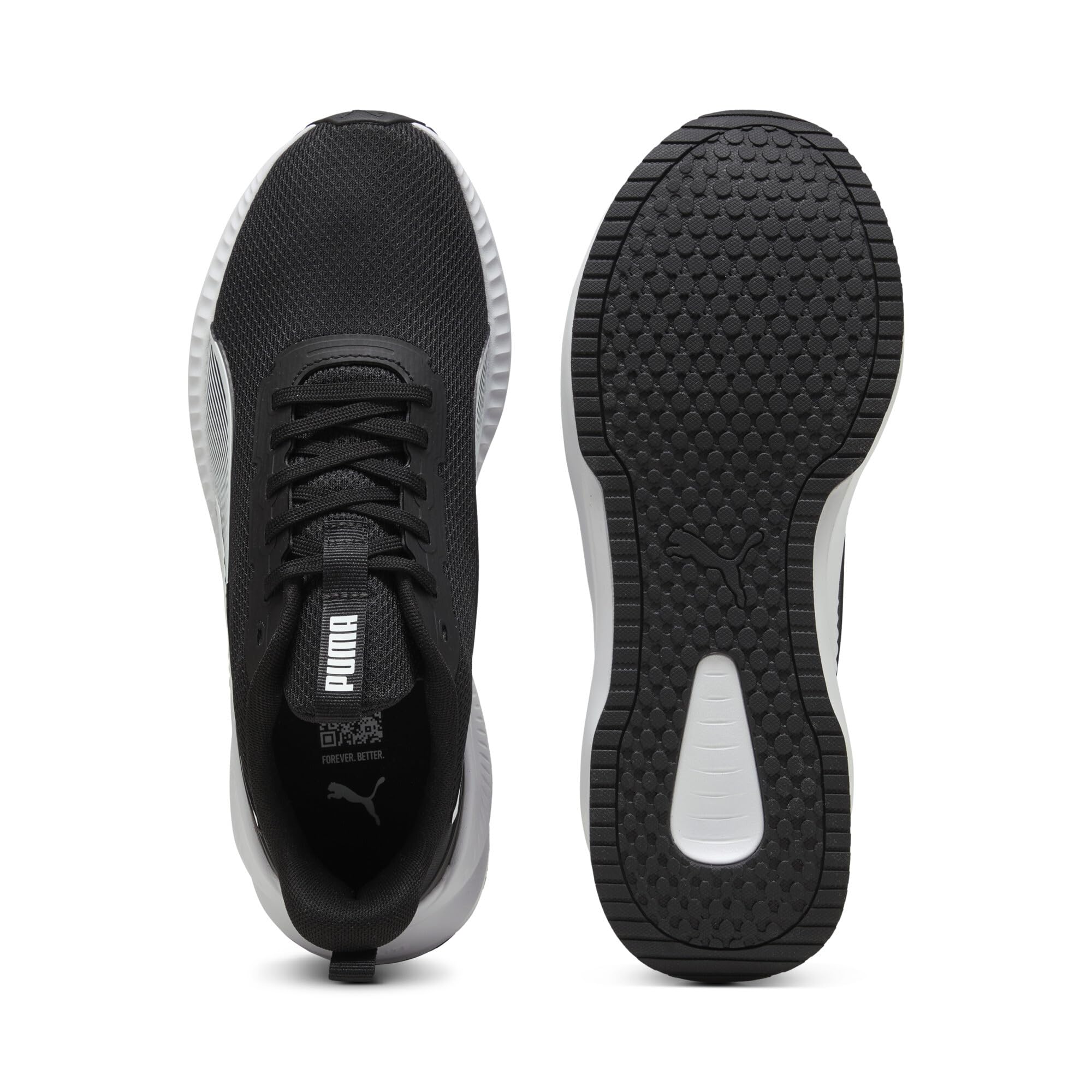 PUMA Unisex Yetişkin Flyer Lite 3 Spor Ayakkabı PUMA Black-PUMA White 42 EU