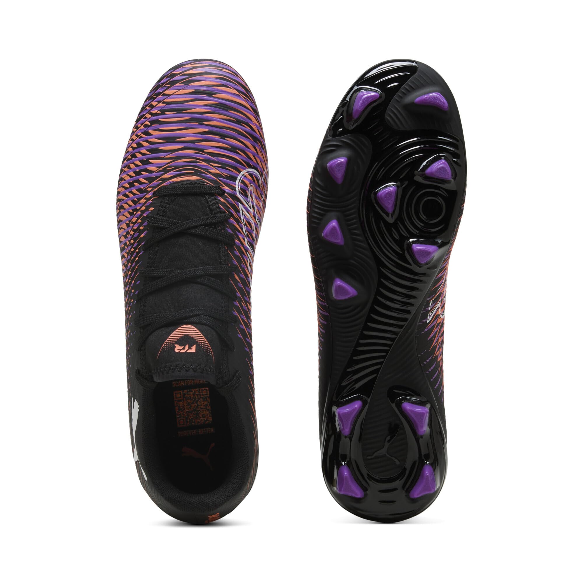 PUMA FUTURE 8 PLAY FG/AG Unisex Spor Ayakkabı, PUMA Black-PUMA White-Glowing Red, 40 EU