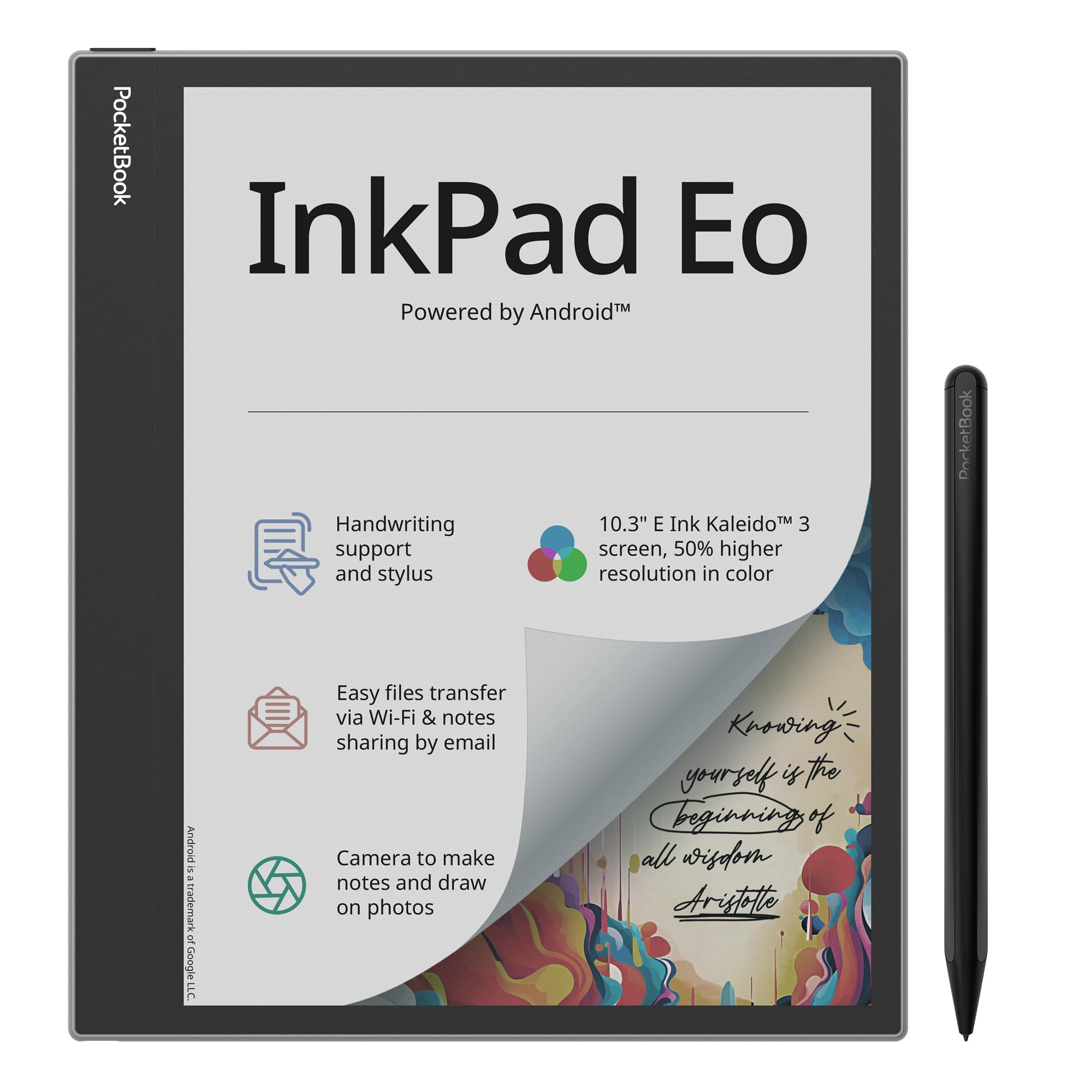pocketbook InkPad EO 10.3" Renkli, Kalemli ve Kameralı Android E-kitap Okuyucu