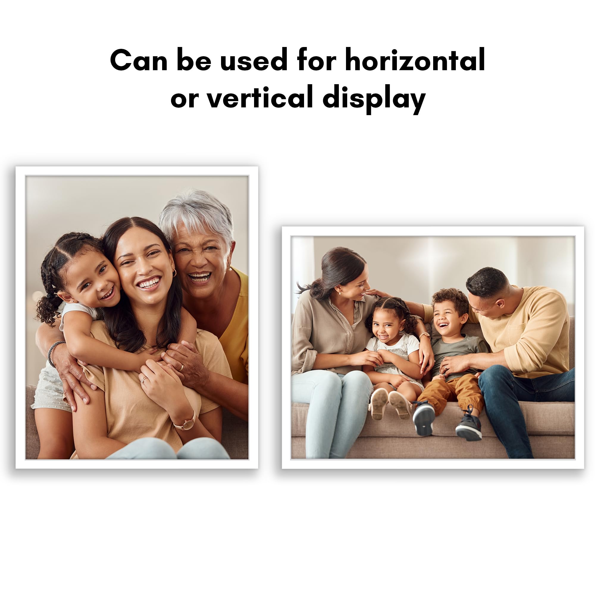 Americanflat 11x14 Beyaz Resim Çerçevesi - Kırılmaya Dayanıklı Camlı İnce Kenarlıklı Fotoğraf Çerçevesi - Yatay veya Dikey Görüntü Formatı için Asma Donanımlı Duvar Resim Çerçevesi