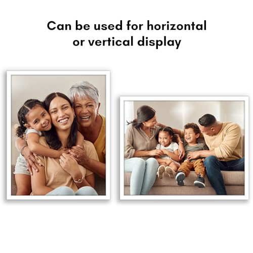 Americanflat 11x14 Beyaz Resim Çerçevesi - Kırılmaya Dayanıklı Camlı İnce Kenarlıklı Fotoğraf Çerçevesi - Yatay veya Dikey Görüntü Formatı için Asma Donanımlı Duvar Resim Çerçevesi