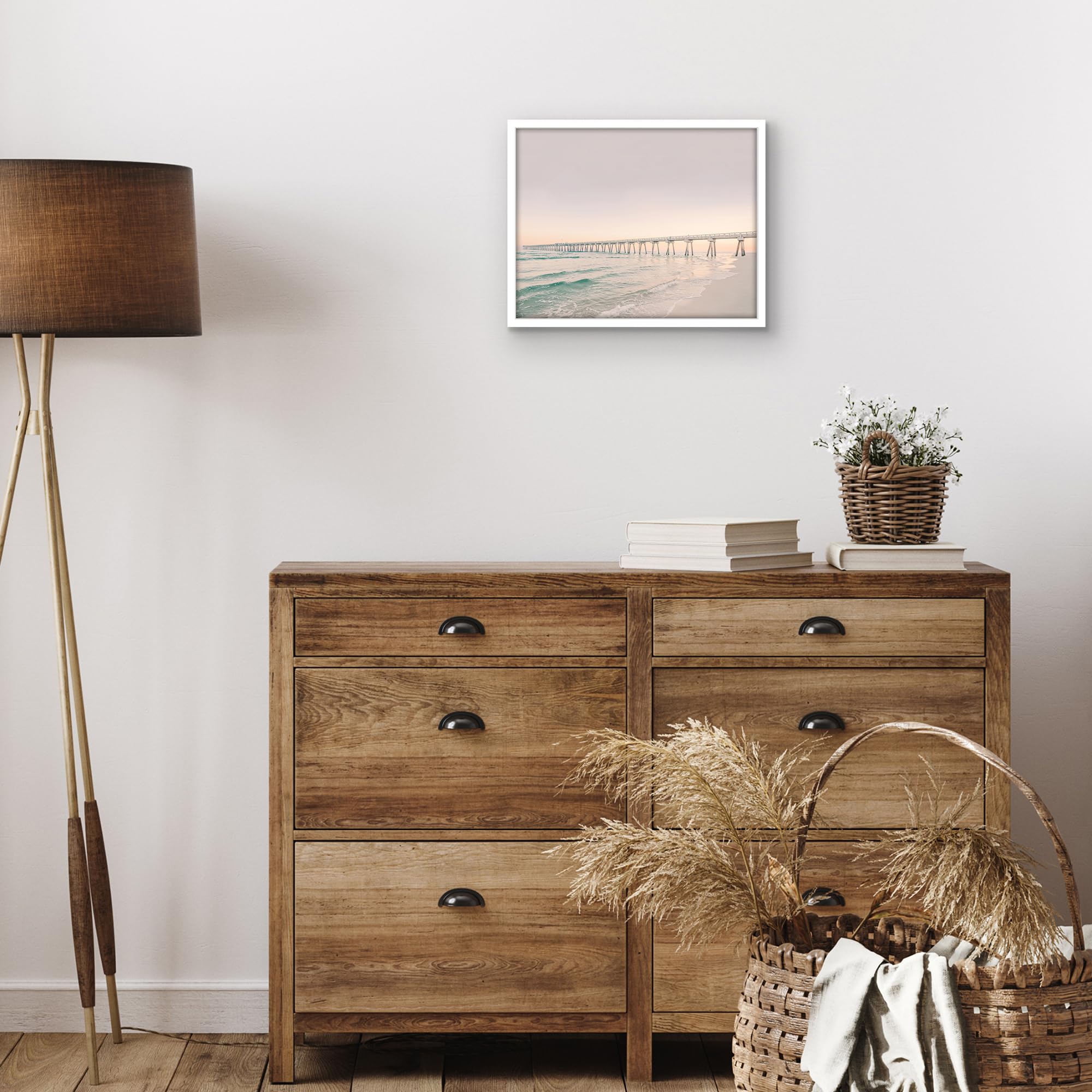Americanflat 11x14 Beyaz Resim Çerçevesi - Kırılmaya Dayanıklı Camlı İnce Kenarlıklı Fotoğraf Çerçevesi - Yatay veya Dikey Görüntü Formatı için Asma Donanımlı Duvar Resim Çerçevesi