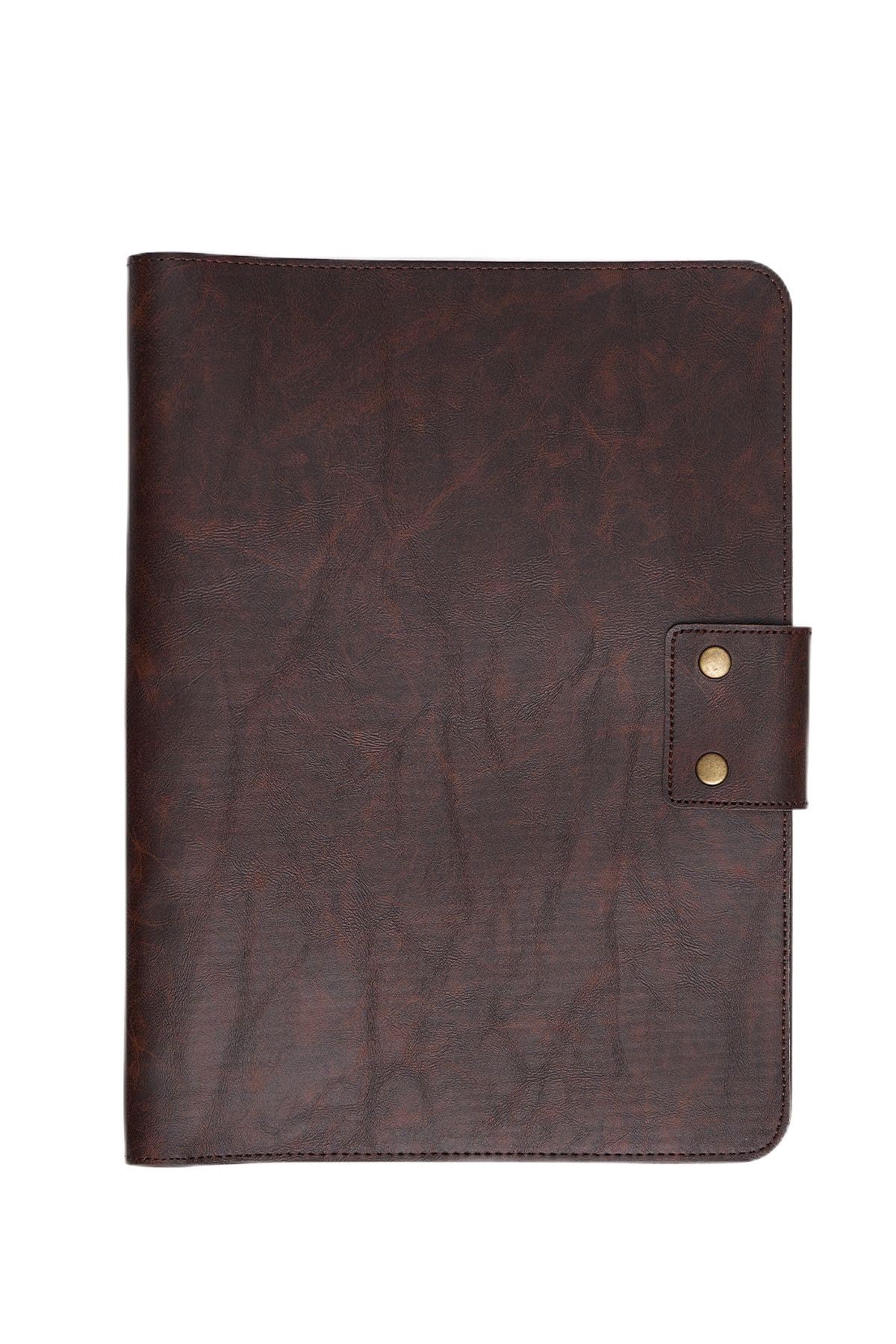 Organizer Evrak & Laptop & Tablet Çantası, Macbook Air Pro 13-14 Inç Uyumlu, Crazy Kahve, S2073