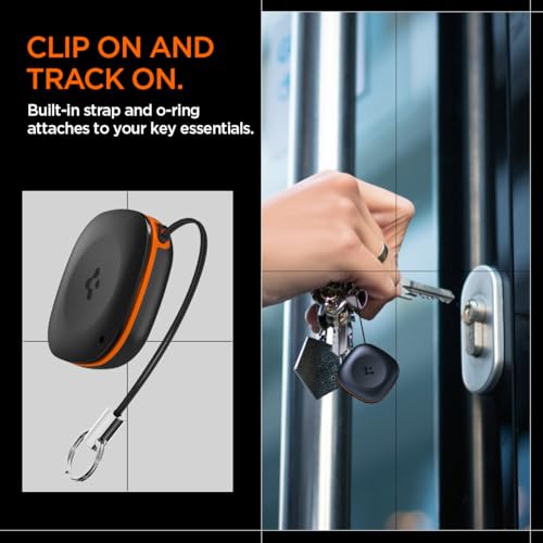 Spigen TagMe Tracker Apple iOS Uyumlu Akıllı GPS Takip Cihazı Bluetooth ile Kolay Kurulum (Değiştirilebilir Pil) Black - AHP07580