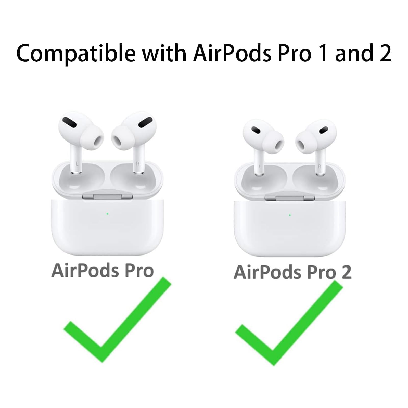 Moloppo AirPods Pro ile Uyumlu 3 Çift 1. 2nd Kulak Uçları Değiştirme, Küçük Orta Büyük 3 Boyutlu Yedek Silikon Kauçuk Kulaklık Uçları Kulaklıklar airpod aksesuarları AirPods Pro 2 ve 1