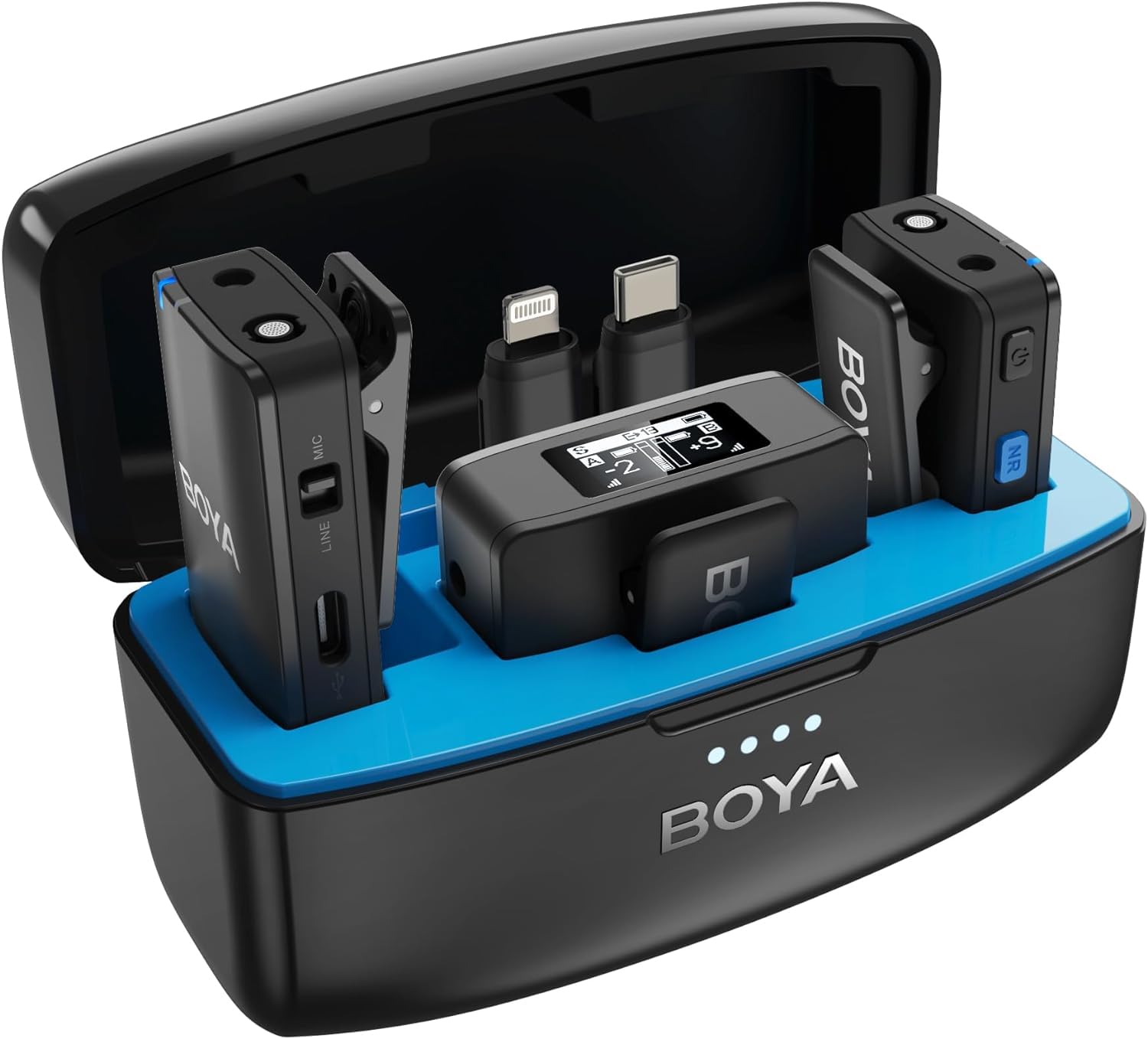 BOYA Boyamic All-in-One Kablosuz İkili Kayıt Yaka Mikrofonu Iphone/Android/Kamera Uyumlu