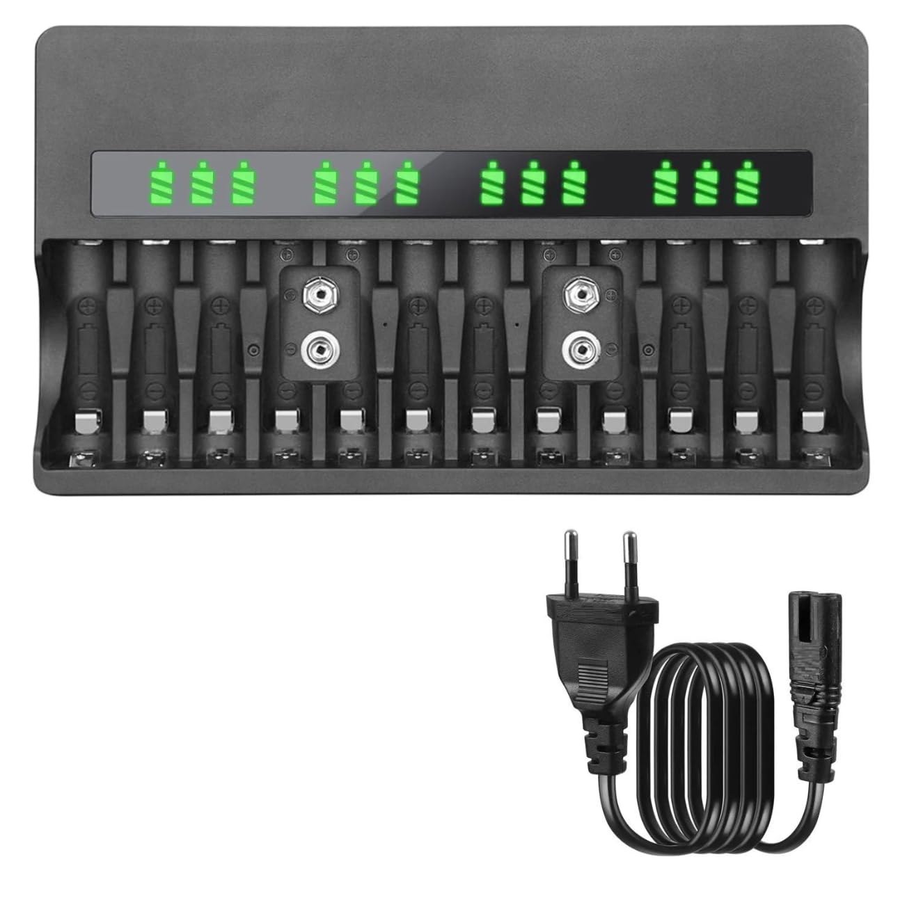 Beston BST-C9028WL Pil Şarj Aleti Universal Dijital Ekranlı 9V-AA-AAA Ni-Mh Ni-Cd Li-İon