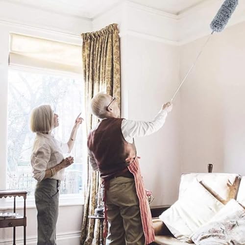 Orret Home Teleskopik 3'lü Mop Toz Alma Püskülü Çok Fonksiyonlu Temizlik Seti,Boşluk Ve Tavan Temizl