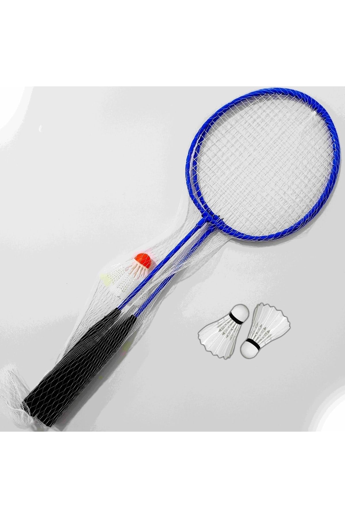 NASYA badminton seti 2 raket 3 top Mavi0