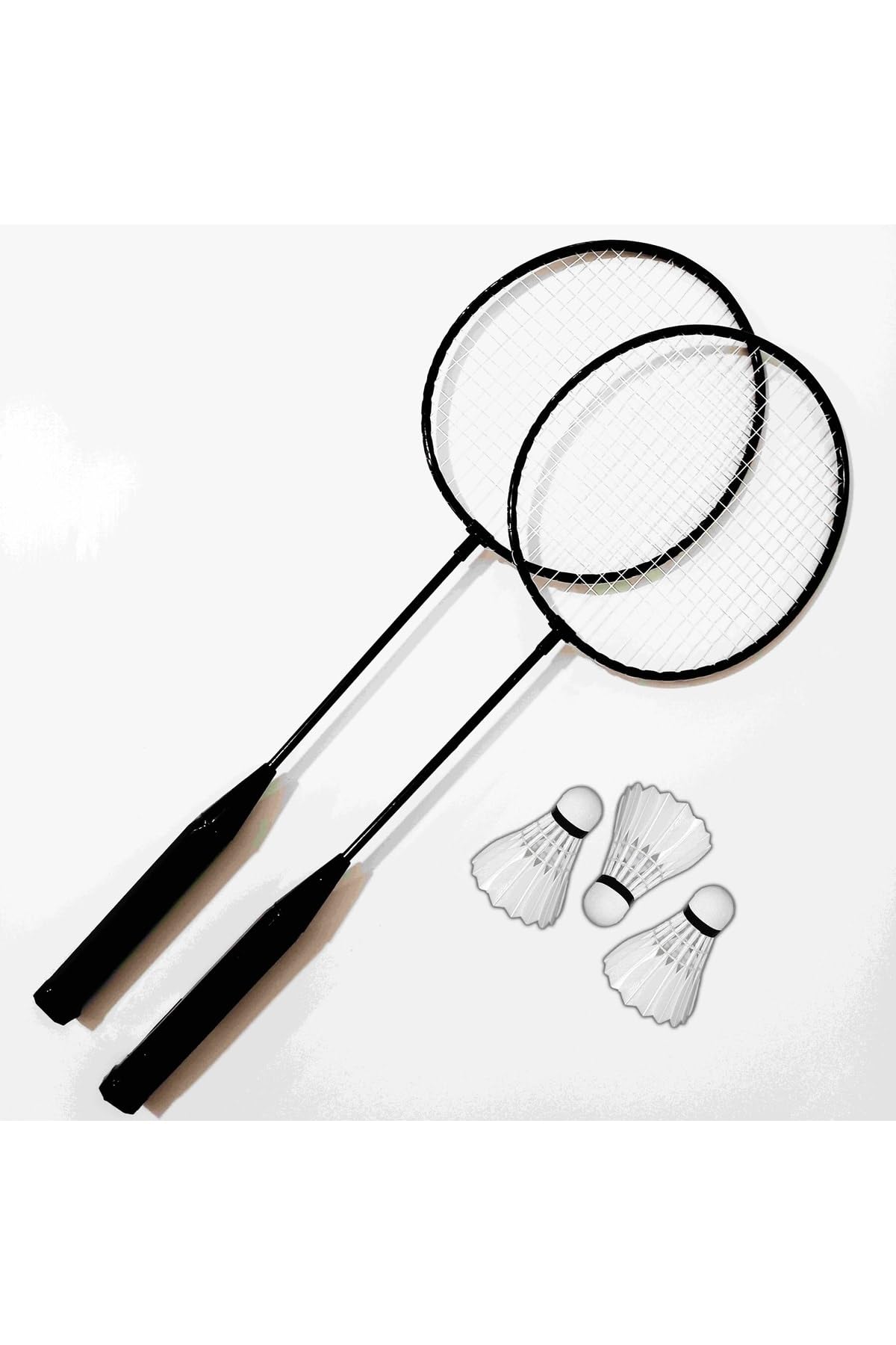 NASYA badminton seti 2 raket 3 top Siyah 0