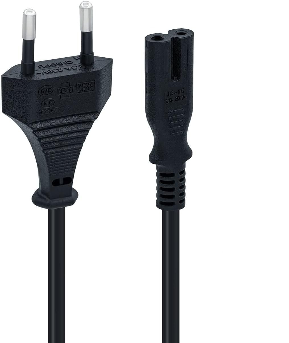 Orret Home PS3 / PS4 / PS5 / XBox Series S-X Uyumlu Güç Kablosu 1.5 Metre 2Pin Güç Kablosu Projeksiyon - Monitör - Tv Universal 2Pin Güç Kablosu Teyp Fişi (1)